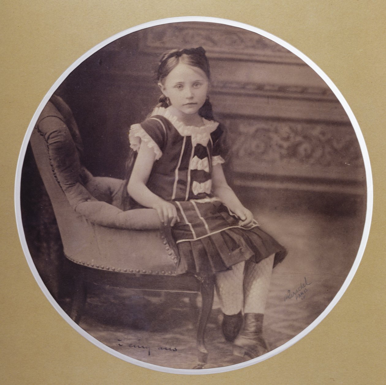 Colette w wieku 5 lat 1878 autorstwa French Photographer