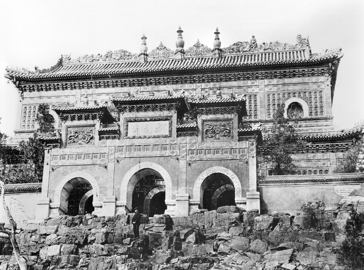 Wejście do Zakazanego Miasta w Pekinie, Chiny, ok. 1900 autorstwa French Photographer