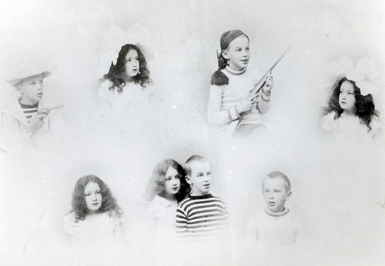 Wnuki drugiej żony Moneta: Amerykańska rodzina autorstwa French Photographer