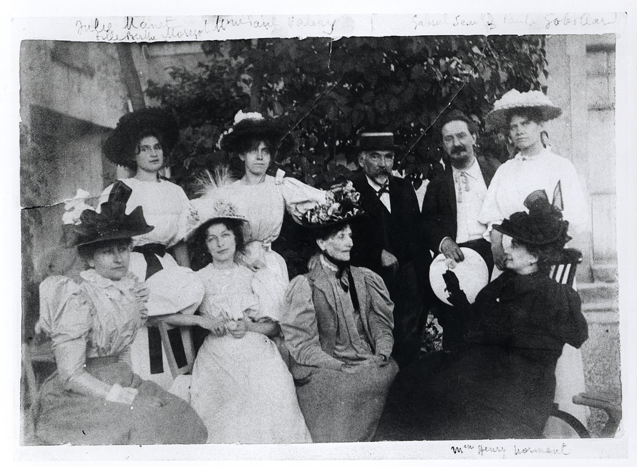 Portret grupowy ze Stephane Mallarme (1842-98), lato lub jesień 1896 autorstwa French Photographer