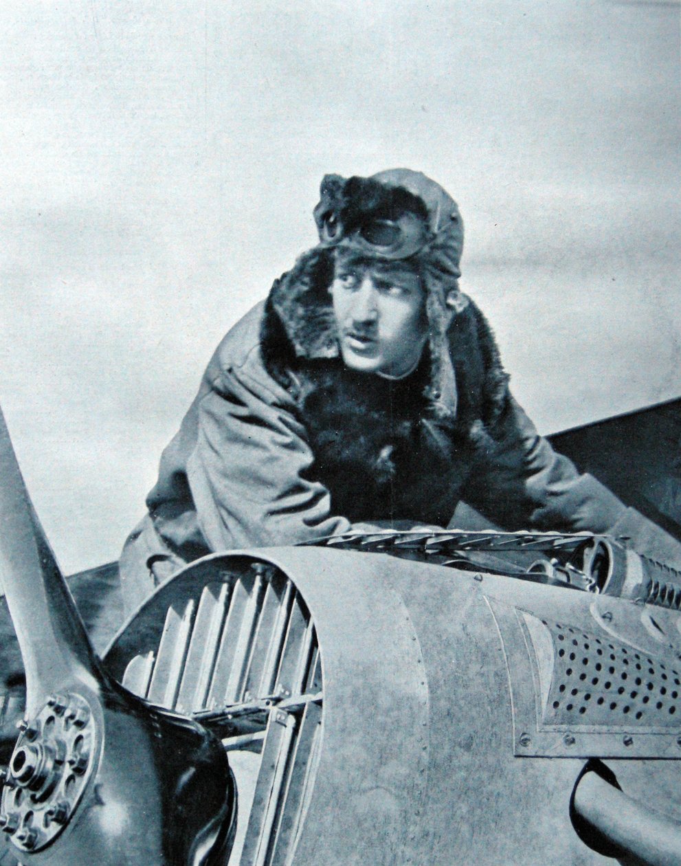 Guynemer dwa dni przed śmiercią, wrzesień 1917 autorstwa French Photographer