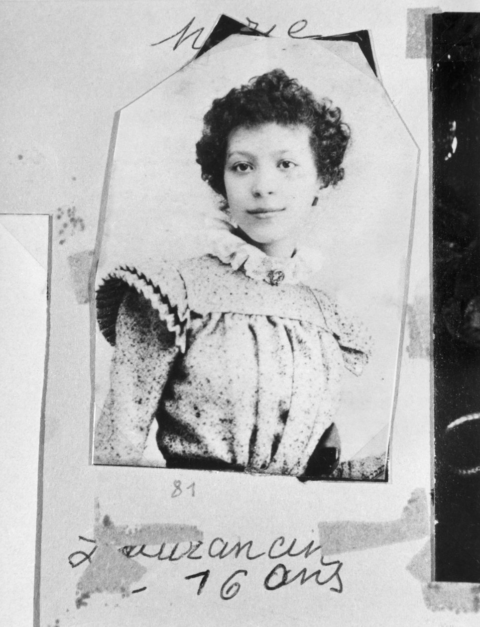 Marie Laurencin, 16 lat, z albumu Marcela Jouhandeau, 1899 autorstwa French Photographer