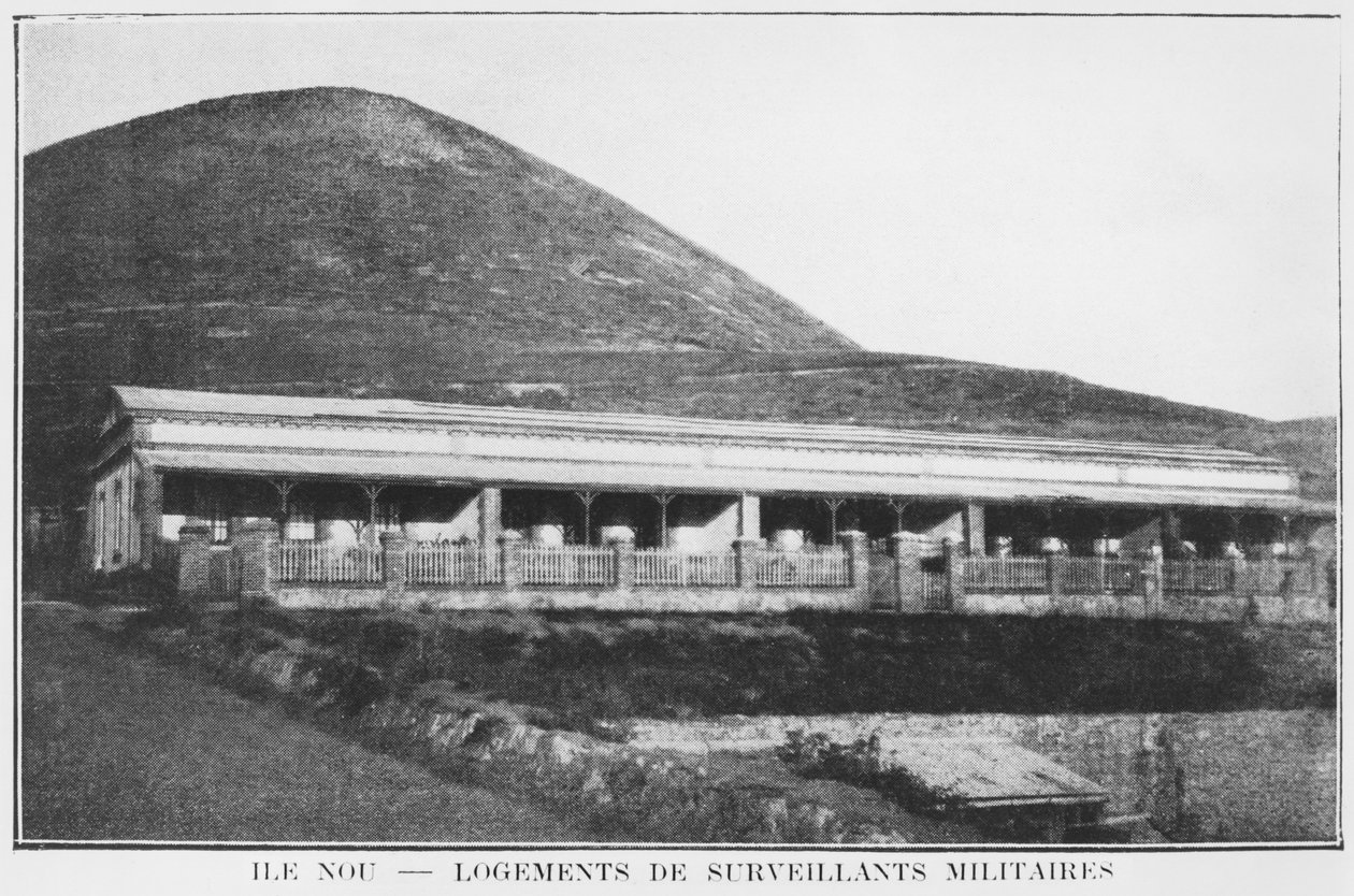Nowa Kaledonia, Isle of Nou, siedziba strażników wojskowych, z La Depeche Coloniale, 1903 autorstwa French Photographer