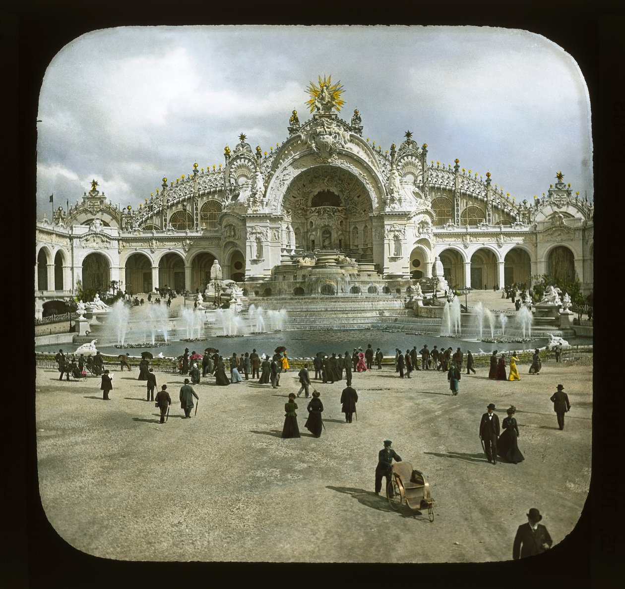 Ekspozycja Paryska: Pałac Elektryczności, 1900 (zjeżdżalnia z latarnią) autorstwa French Photographer