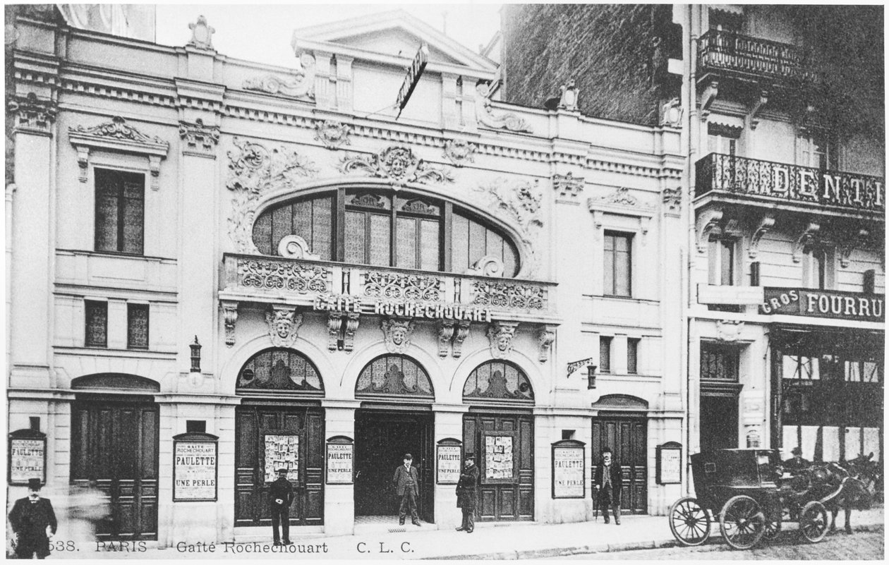 Pocztówka przedstawiająca Cafe-koncert Gaite Rochechouart, 15 Boulevard Rochechouart, Paryż, ok. 1900 autorstwa French Photographer