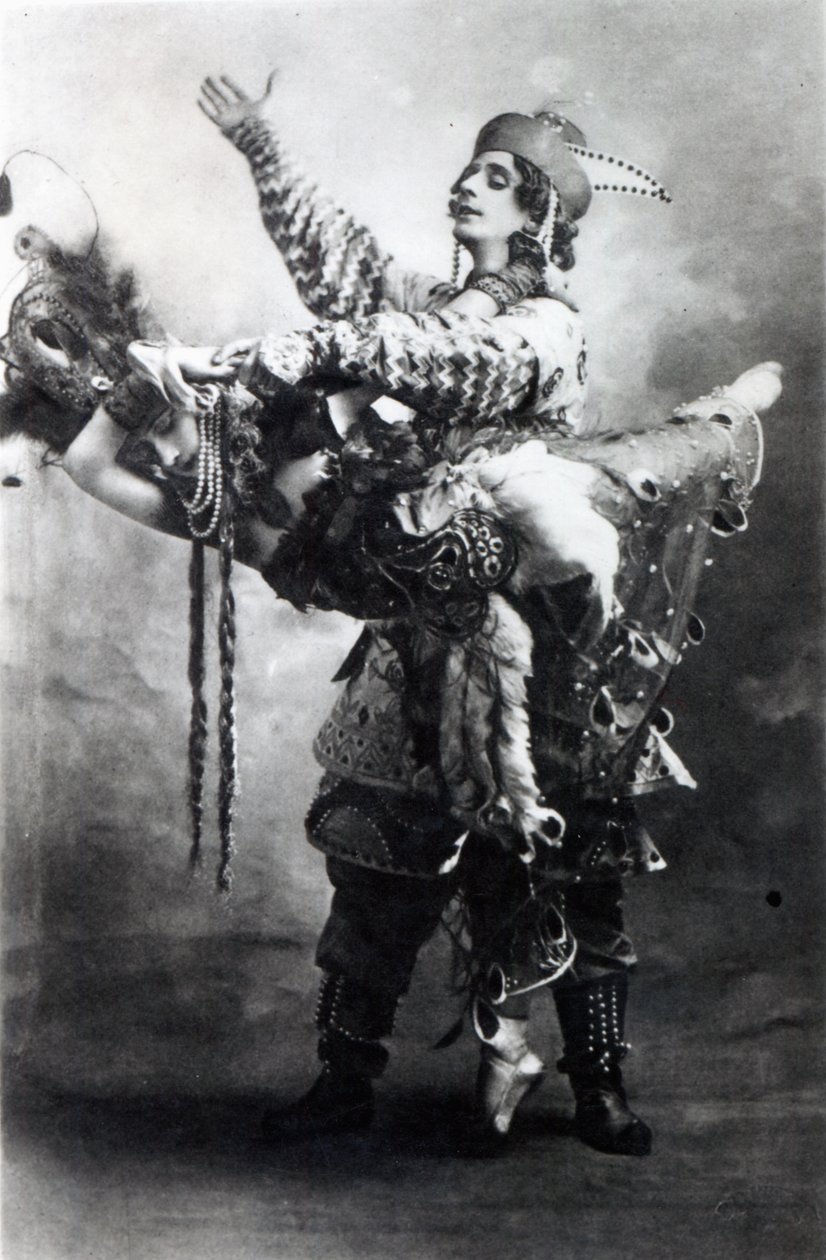 Tamara Karsawina i Michel Fokine w "Ognistym ptaku", 1910 r. autorstwa French Photographer