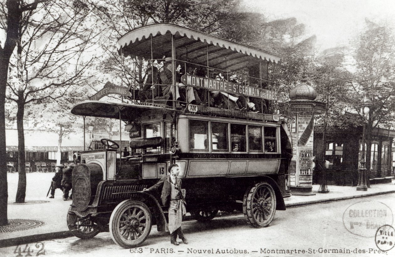 Nowy autobus w Paryżu. 1906 autorstwa French Photographer