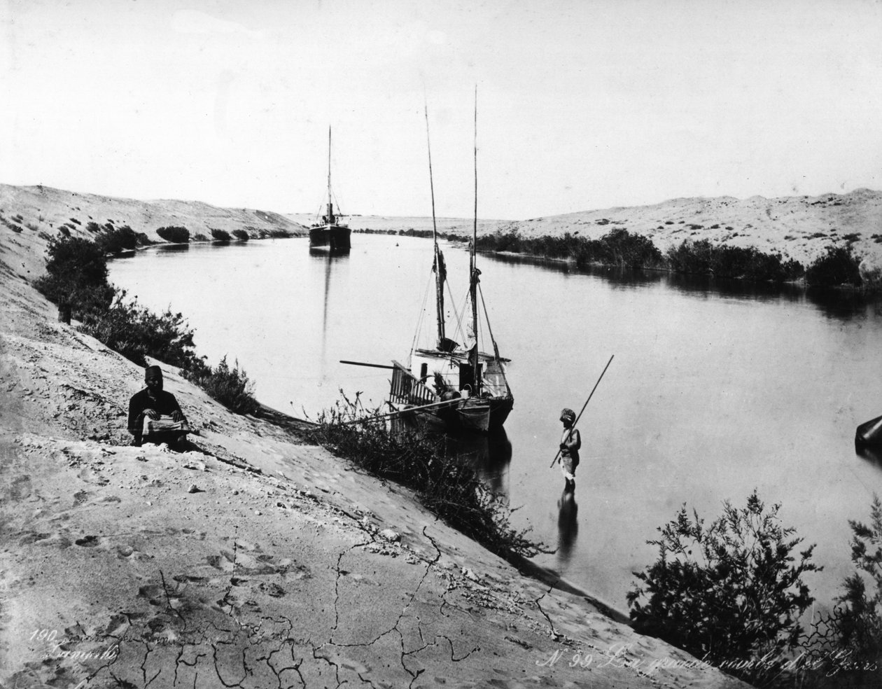 Kanał Sueski, ok.1875 autorstwa French Photographer