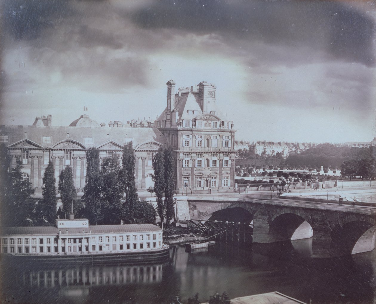 Widok na Luwr i Tuileries, ok. 1850 (dagerotyp) autorstwa French Photographer