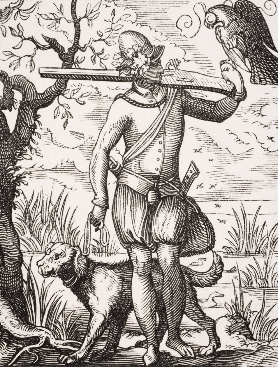 Sokolnik niemiecki, według ryciny Josta Ammana (1539-91) z „Le Moyen Age et La Renaissance” Paula Lacroix (1806-84) opublikowanej w 1847 roku autorstwa French School