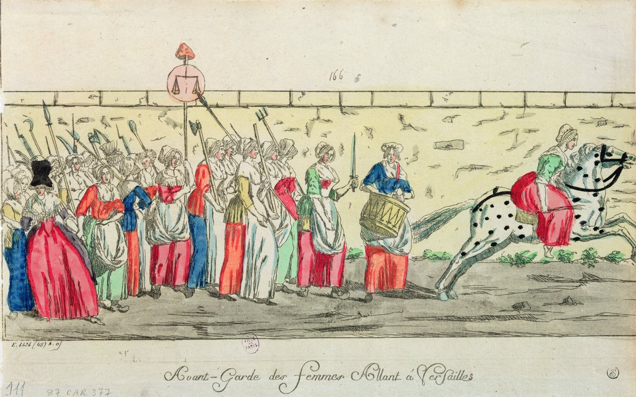 Straż przednia kobiet udających się do Wersalu 5 października 1789 r. autorstwa French School