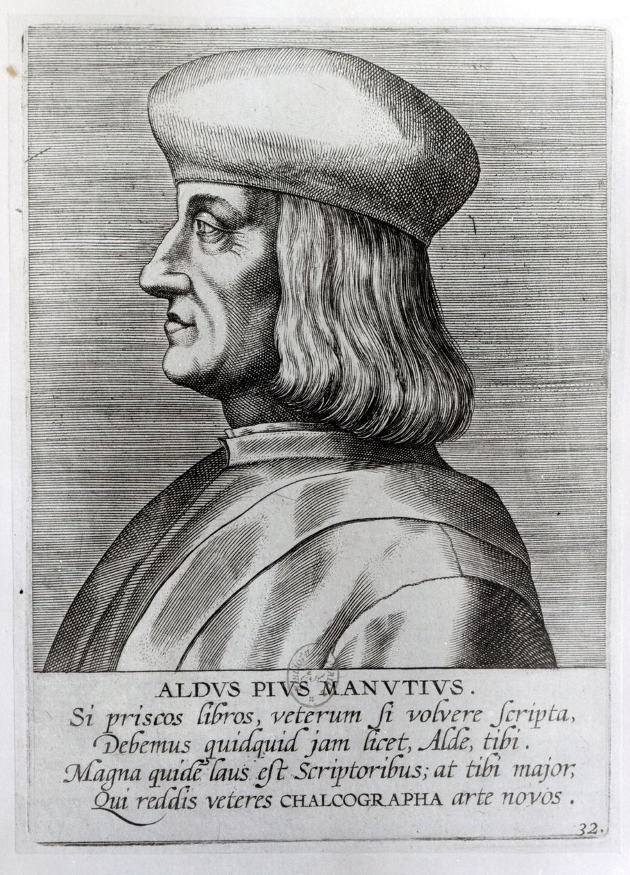Aldus Manucjusz (1449-1515) autorstwa French School