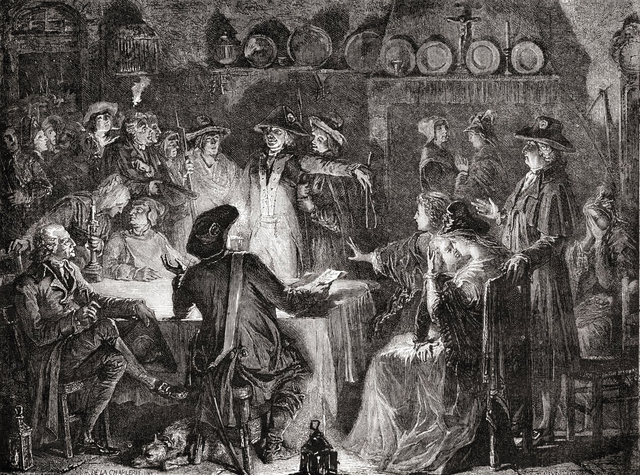 Aresztowanie rodziny królewskiej w Varennes, 21 czerwca 1791 autorstwa French School