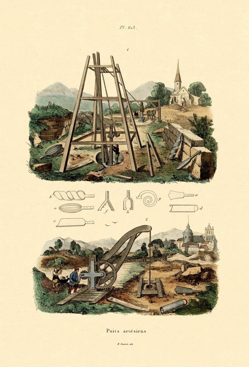 Studnia artezyjska, 1833-39 autorstwa French School