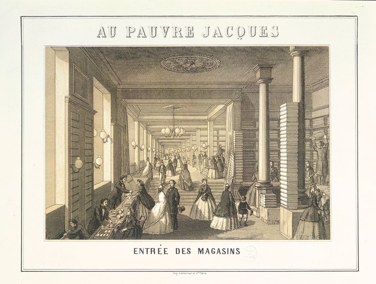 Au Pauvre Jacques: Wejście do sklepów autorstwa French School