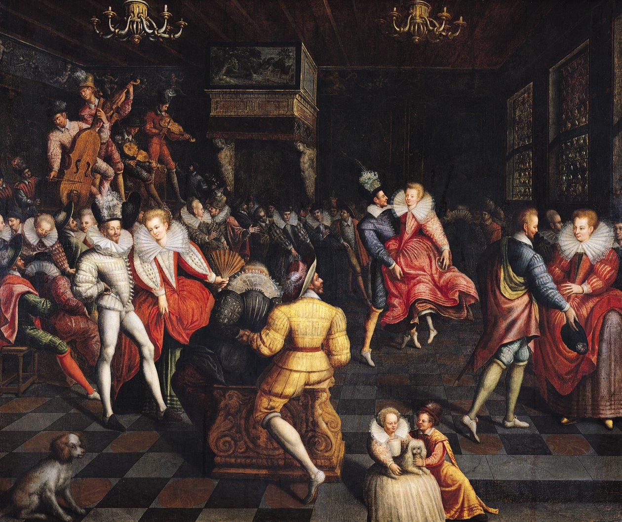 Bal na dworze Valois autorstwa French School