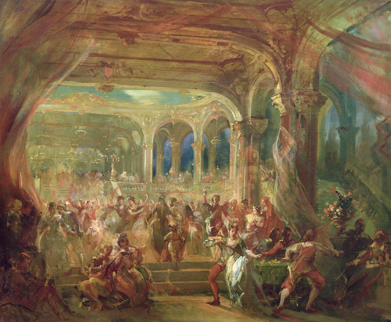 Bal w Opera de Paris w czasach Drugiego Cesarstwa autorstwa French School