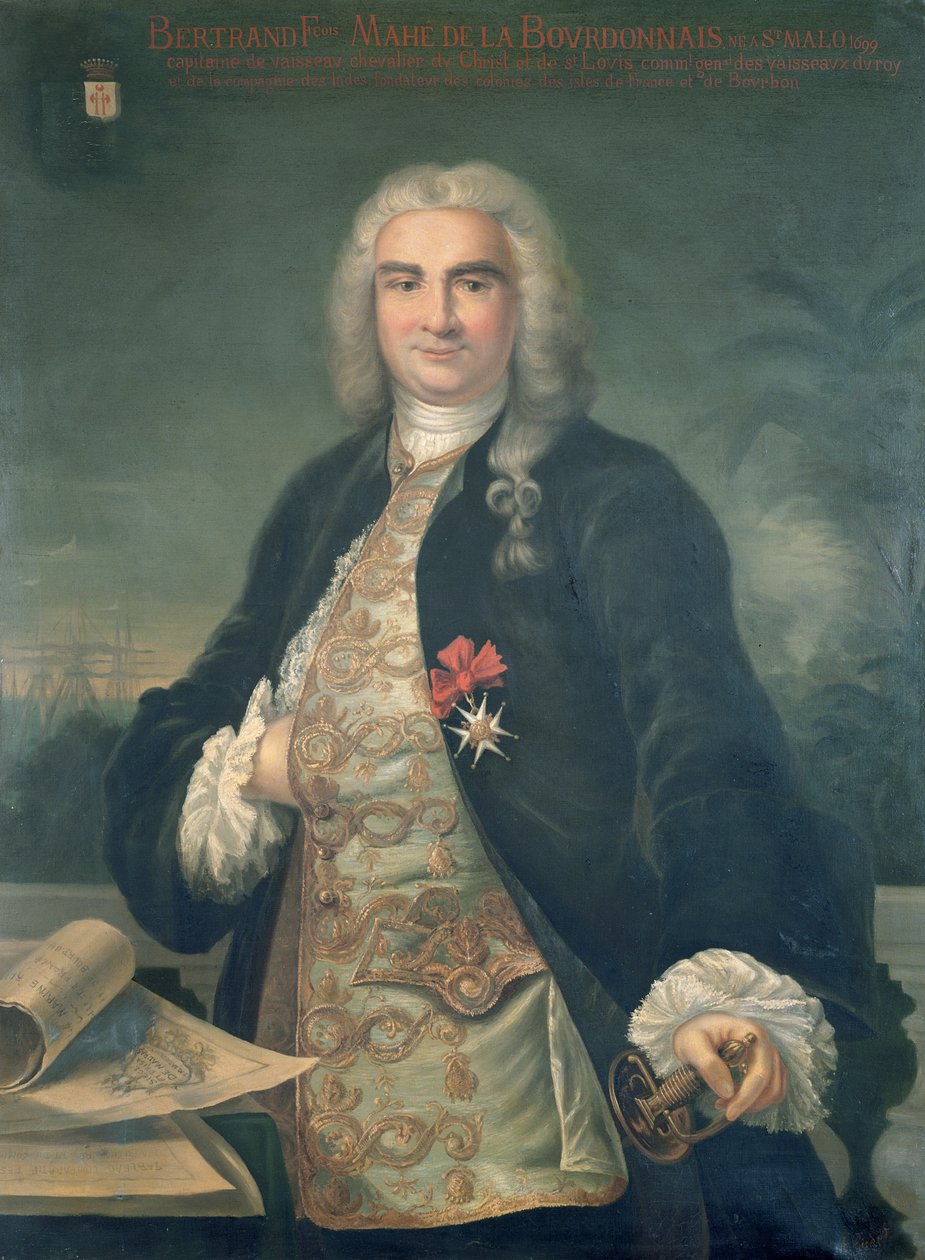 Bertrand-Francois Mahe de la Bourdonnais (1699-1753) autorstwa French School