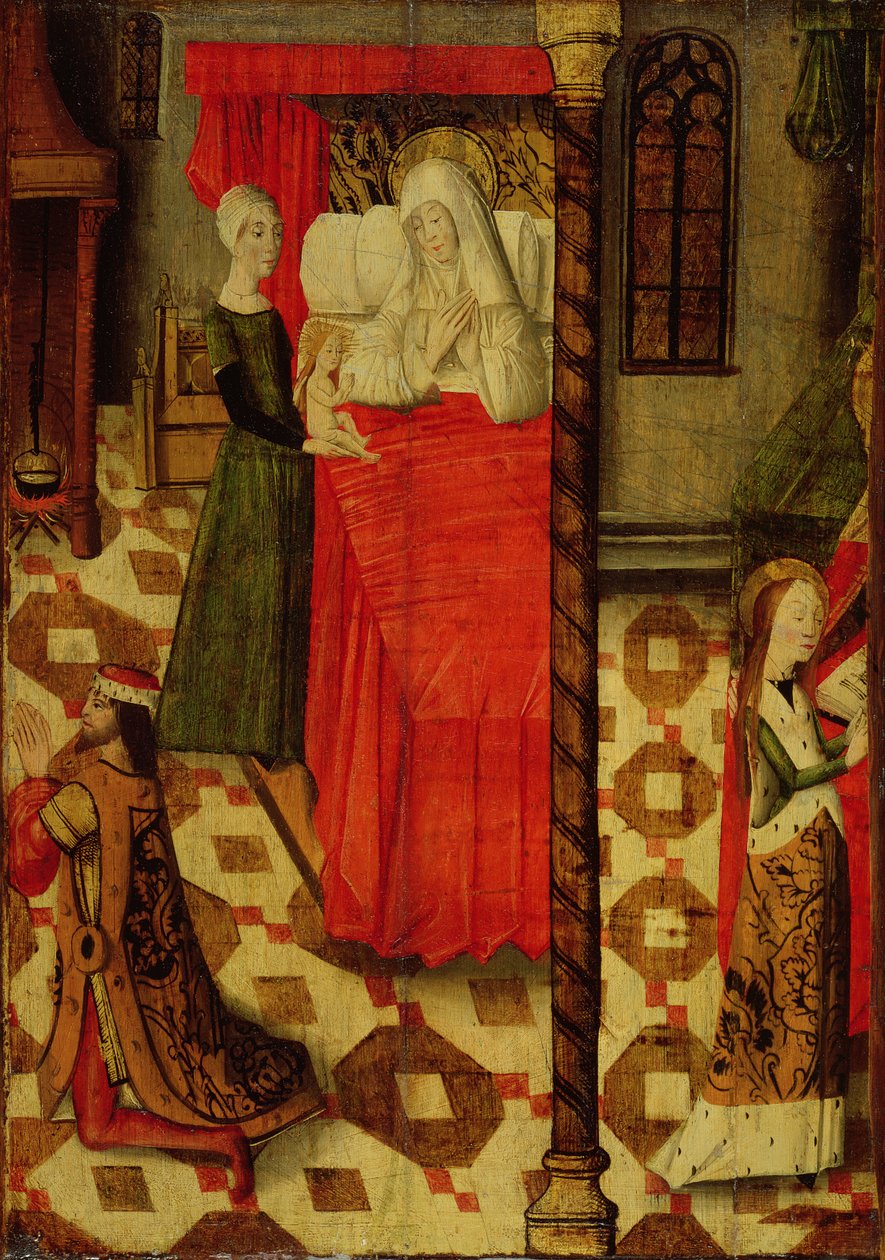 Narodziny Dziewicy (tempera na panelu) autorstwa French School