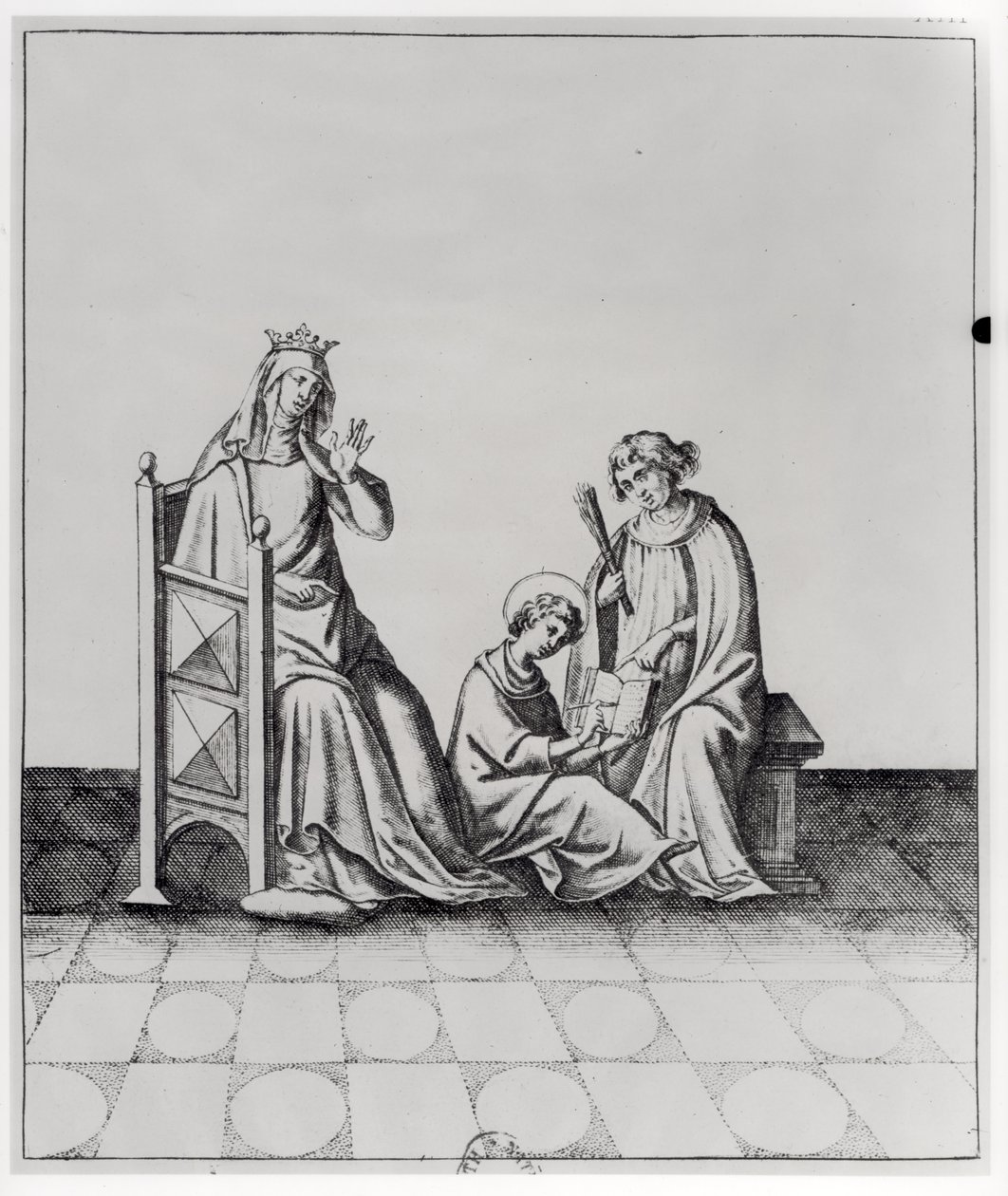 Blanche de Castille (1188-1252) Królowa Francji i jej syn Ludwik na studiach autorstwa French School