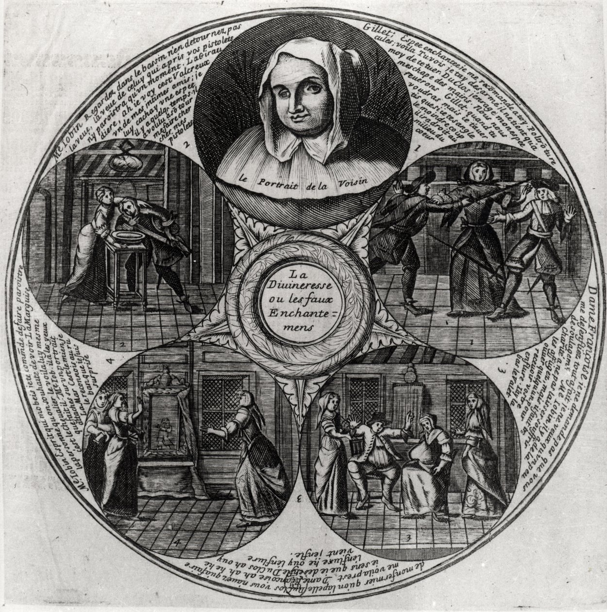 Catherine Monvoisin (La Voisin) (1640-80) i Afera Trucizny, 1679 autorstwa French School