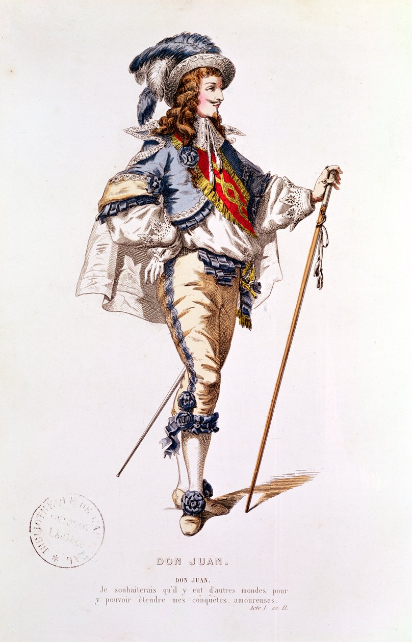 Projekt kostiumu dla „Don Juana” Moliera (1622-73) autorstwa French School