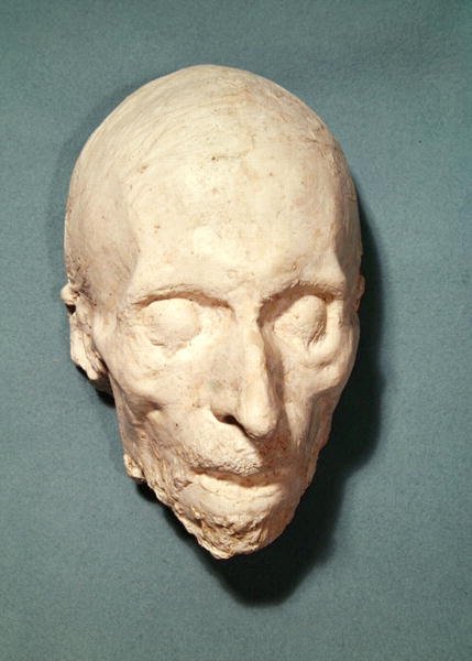 Maska pośmiertna Felicite de Lamennais (1782-1854) 1854 (gips) autorstwa French School