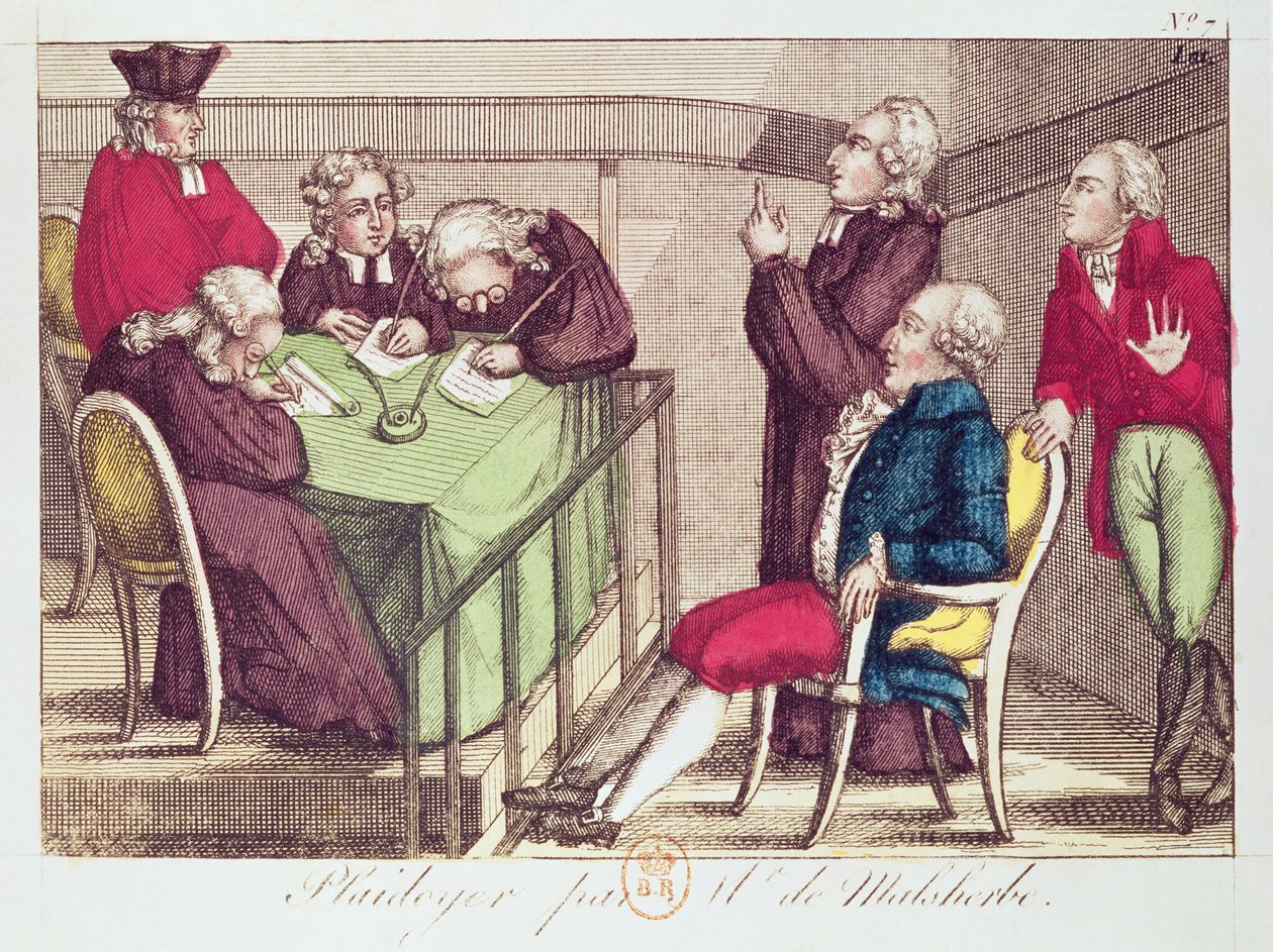 Mowa obronna Monsieur de Malesherbes (1721-94) 26 grudnia 1792 podczas procesu króla Ludwika XVI (1754-93) autorstwa French School