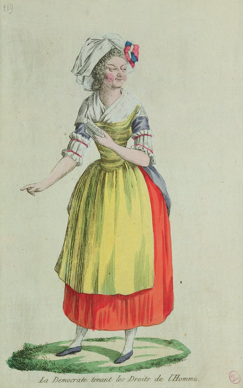 Demokracja mająca prawa człowieka z sierpnia 1789 r. autorstwa French School