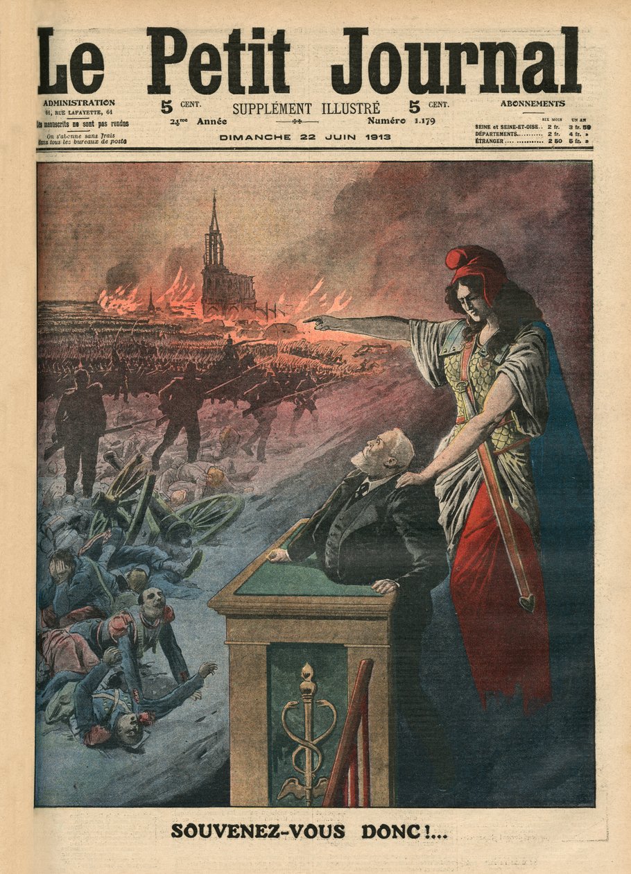 Rozbrojenie Francji, Jean Jaures i Marianne, ilustracja z „Le Petit Journal”, 6 grudnia 1903 autorstwa French School