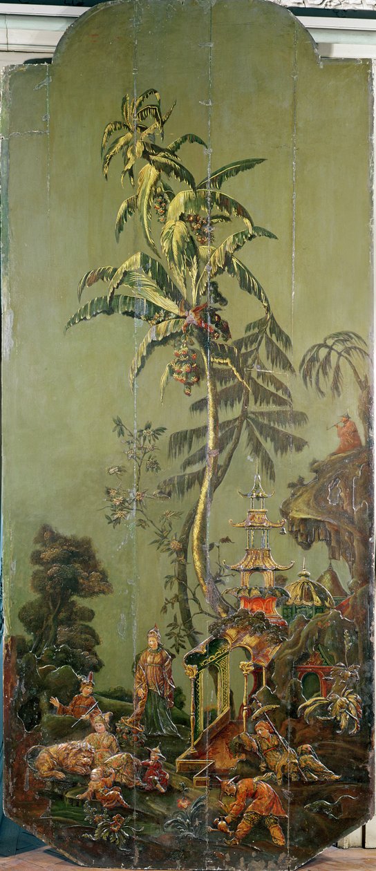 Ziemia, z serii paneli przedstawiających Cztery Żywioły, ok. 1730 (drewno polichromowane) autorstwa French School