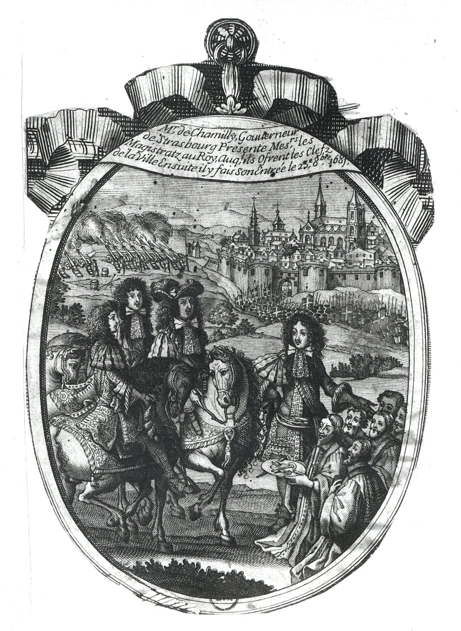 Wjazd króla Ludwika XIV (1643-1715) w Strasburgu, 25 października 1681 r. autorstwa French School