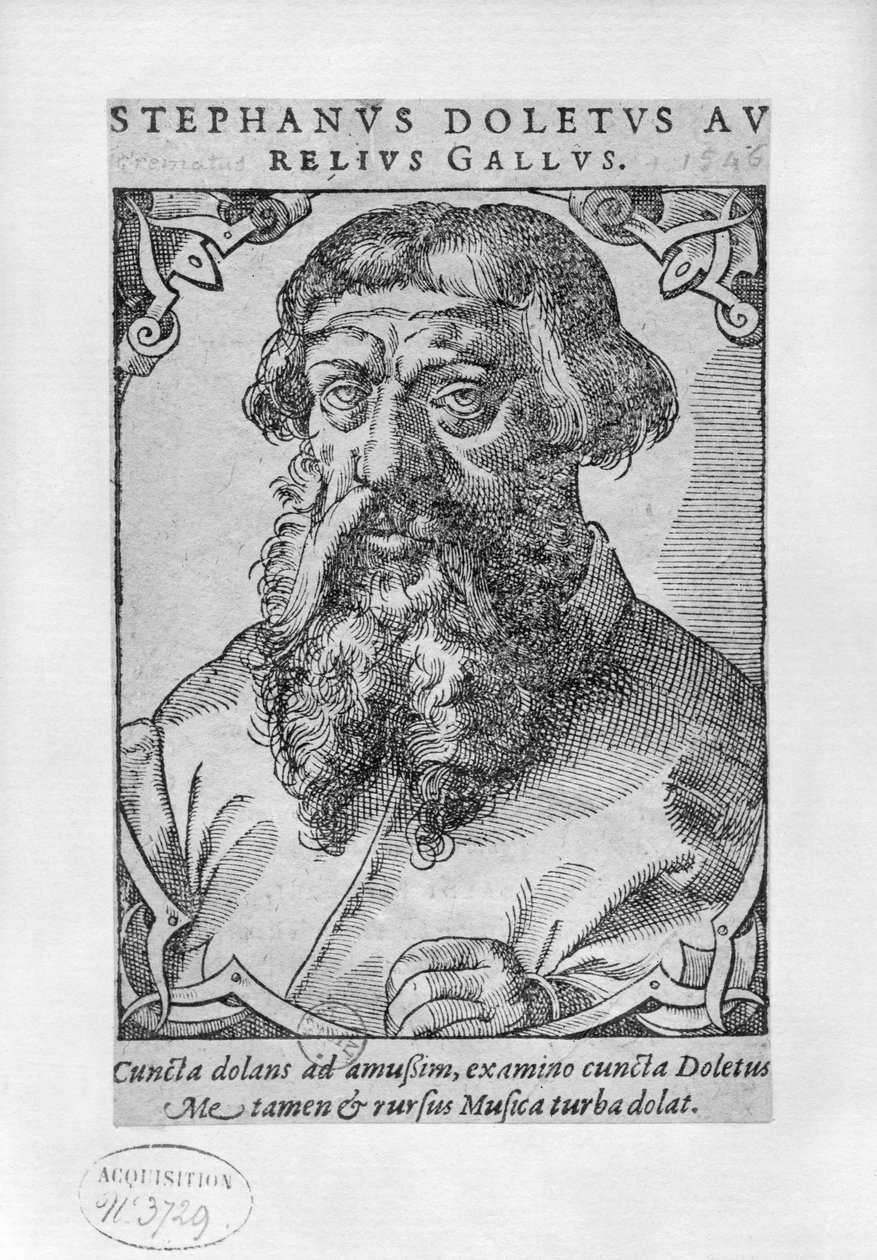 Etienne Dolet (1509-46) 1546 autorstwa French School
