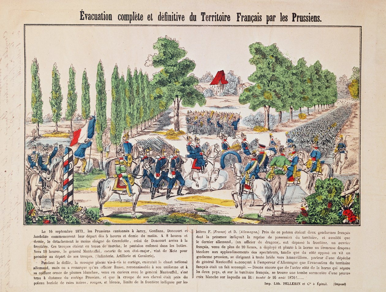 Ewakuacja terytorium francuskiego przez Prusaków, 16 września 1873 r. autorstwa French School