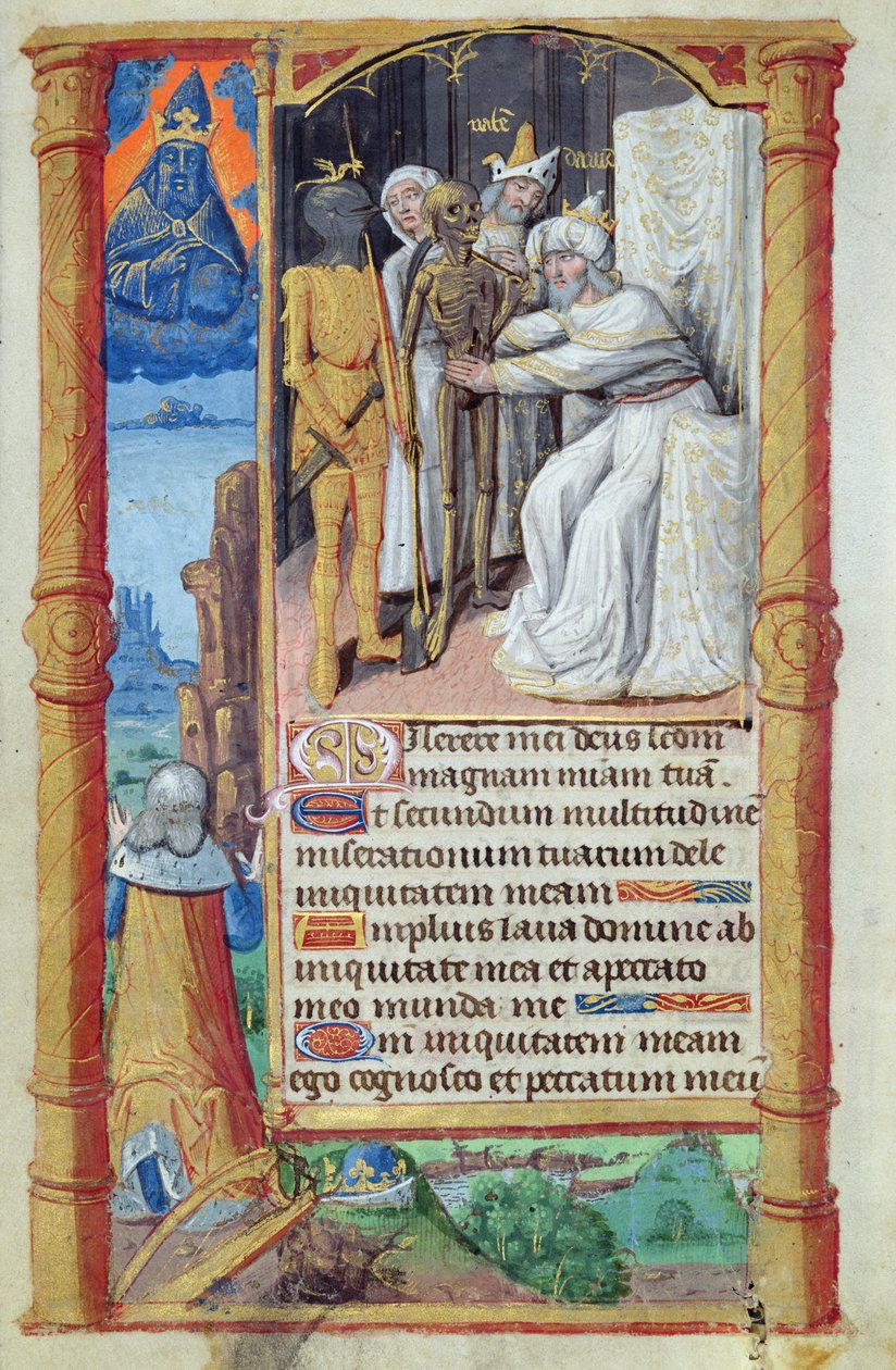 Fol.52v Śmierć Dawida, z Heures a l