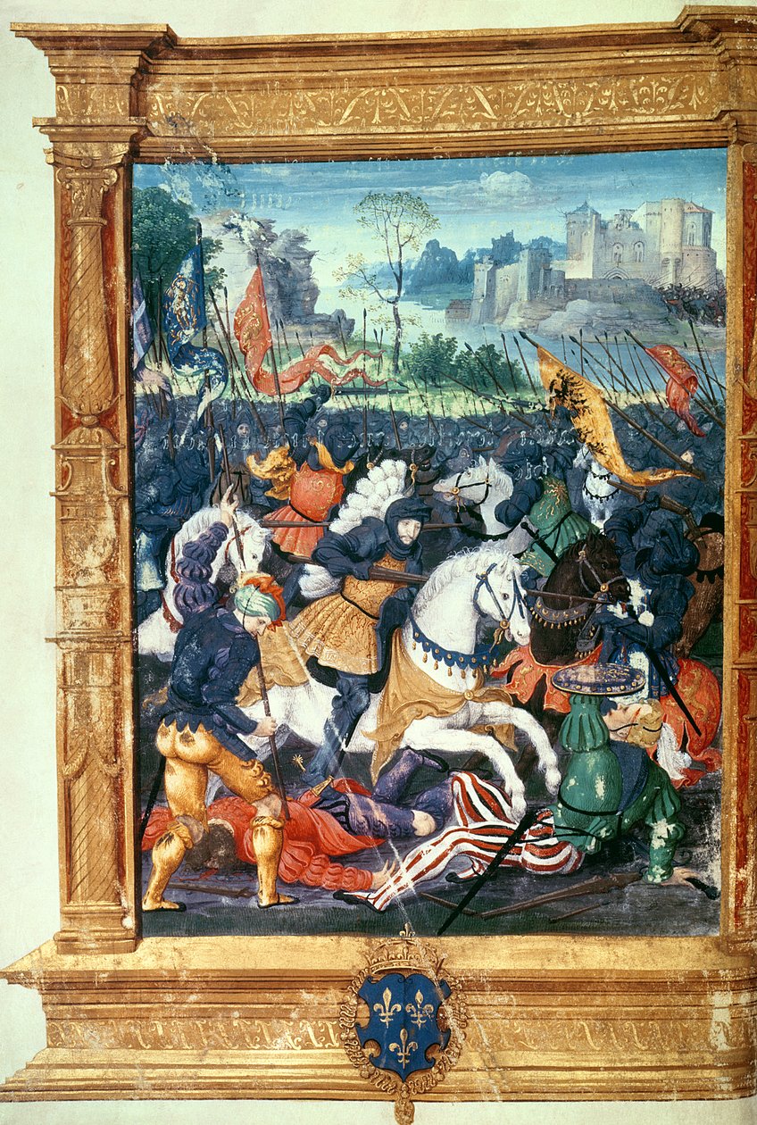 Franciszek I (1494-1547) w bitwie pod Marignano, 14 września 1515 autorstwa French School