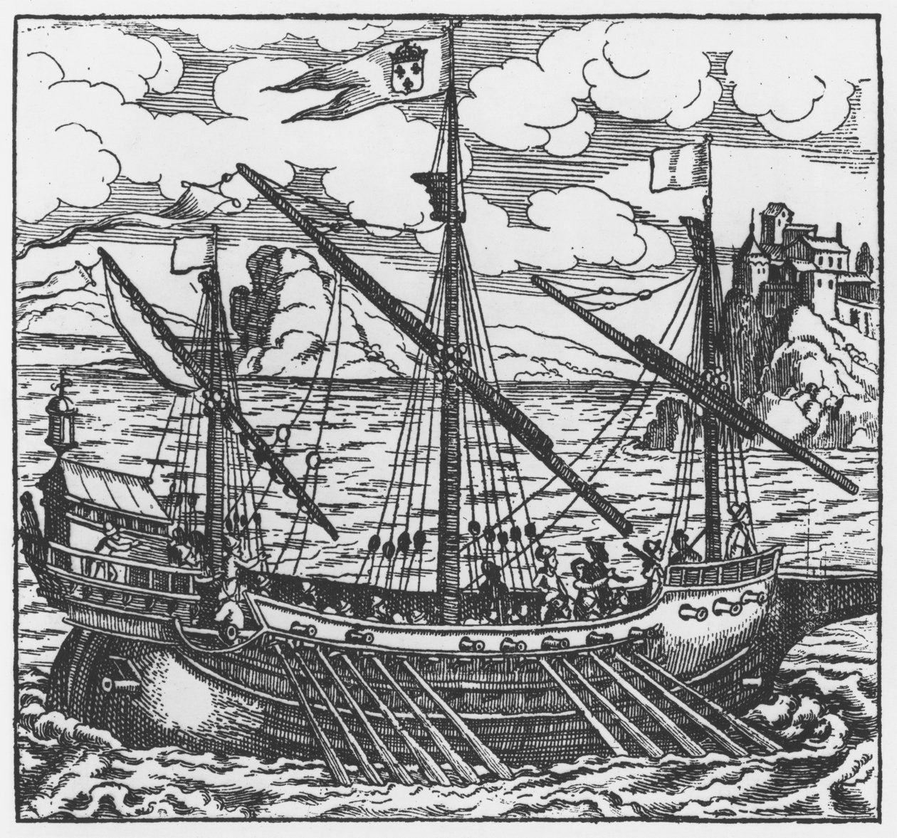 Kuchnia francuska działająca w portach Lewantu od czasów Ludwika XI (1423-83) (ksylograf) autorstwa French School
