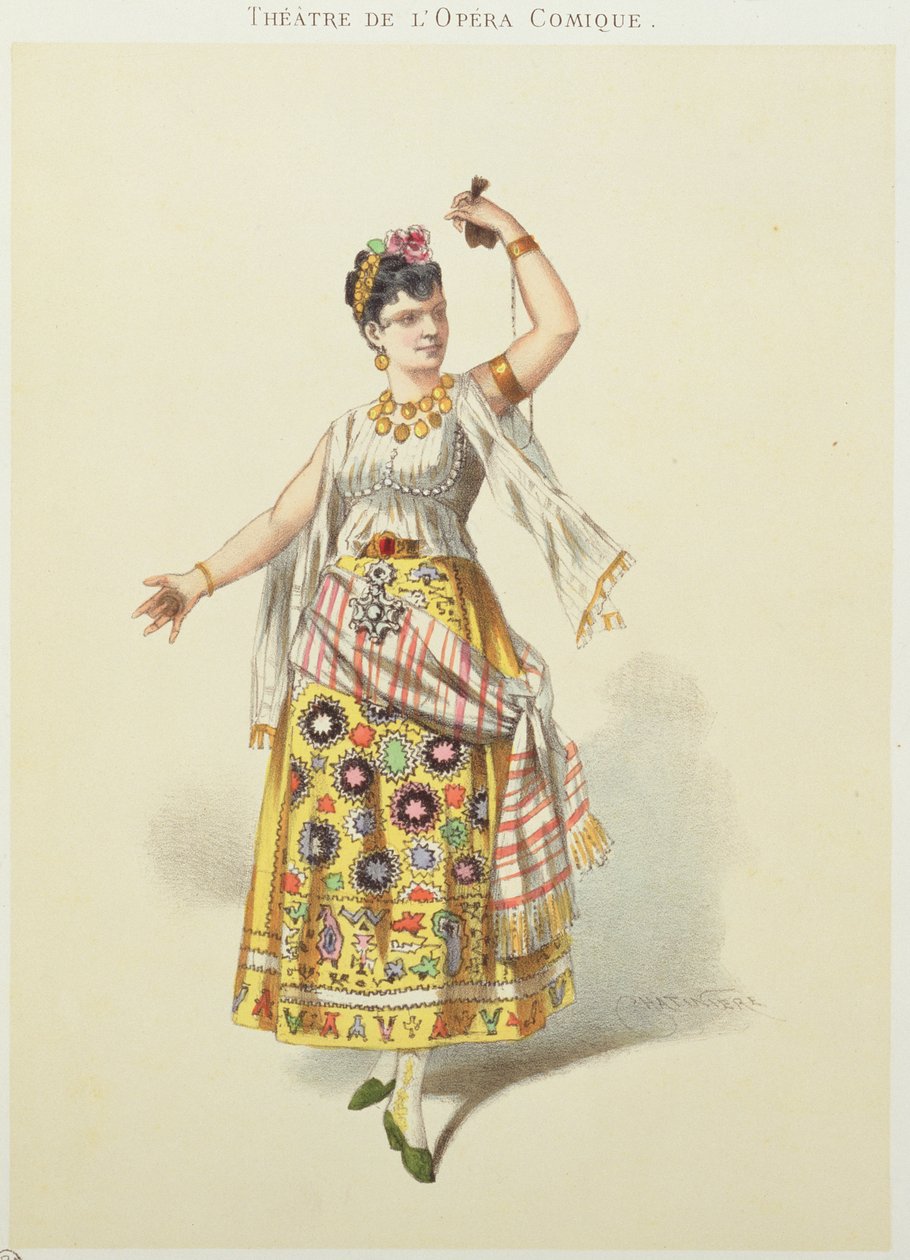 Galli Marie w roli Carmen w „Carmen” Georgesa Bizeta (1840-75) autorstwa French School