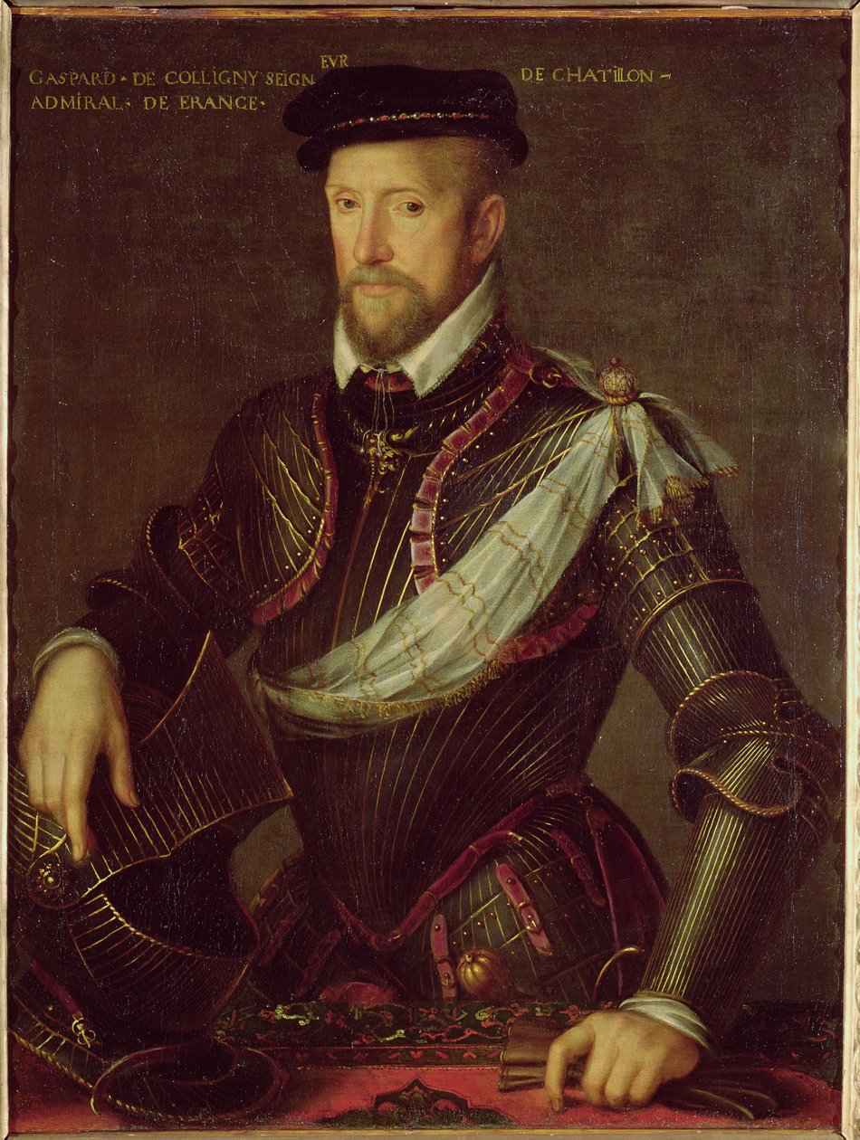 Gaspard II Coligny (1519-72) Admirał Francji autorstwa French School