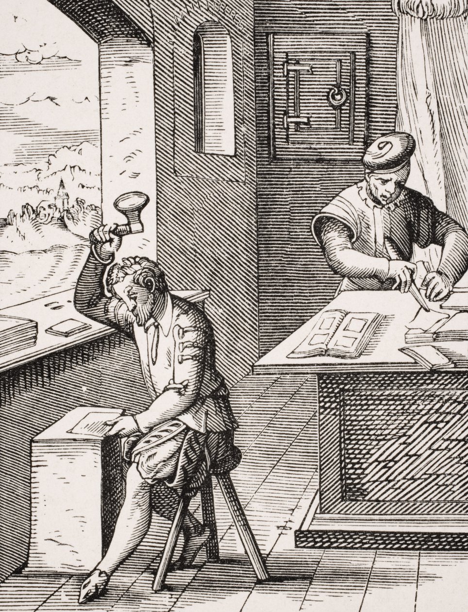 Goldbeater, reprodukcja drzeworytu Josta Ammana (1539-91) z 