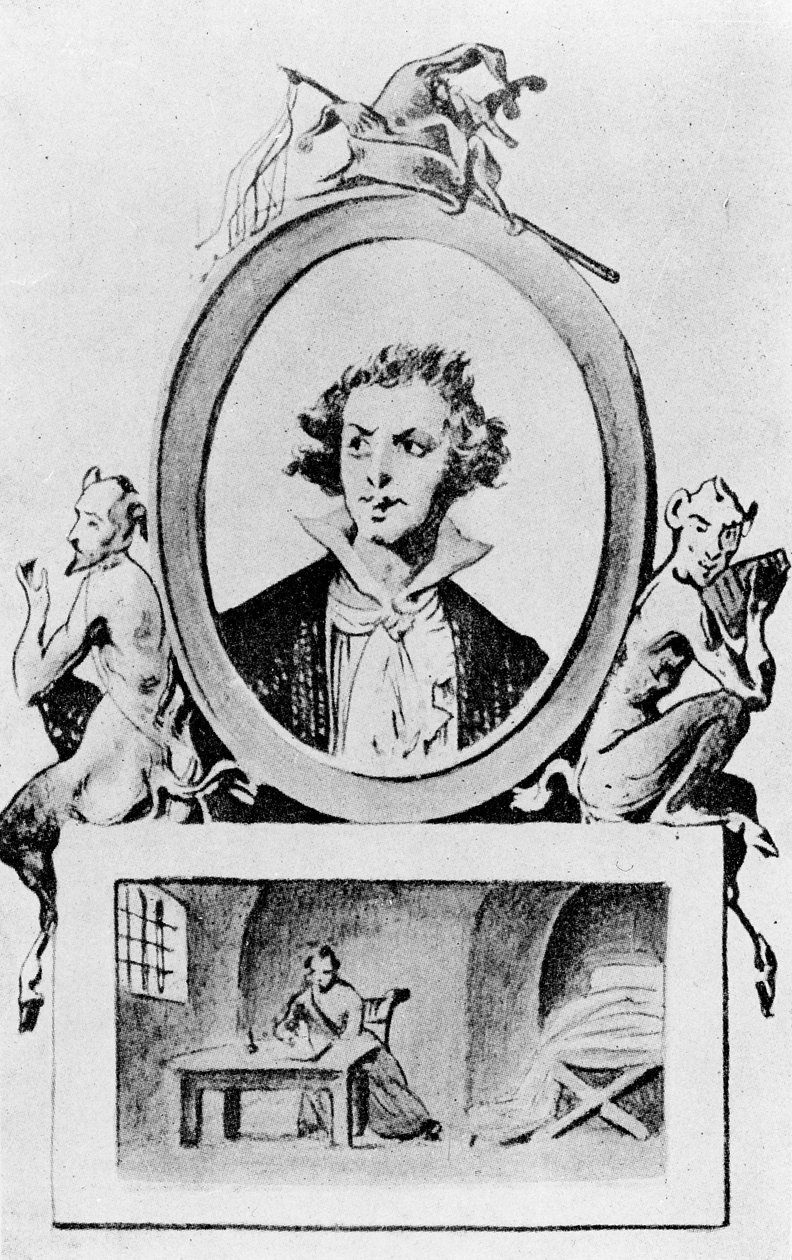 Wyimaginowany portret markiza de Sade (1740-1814) ok. 1814-15 autorstwa French School