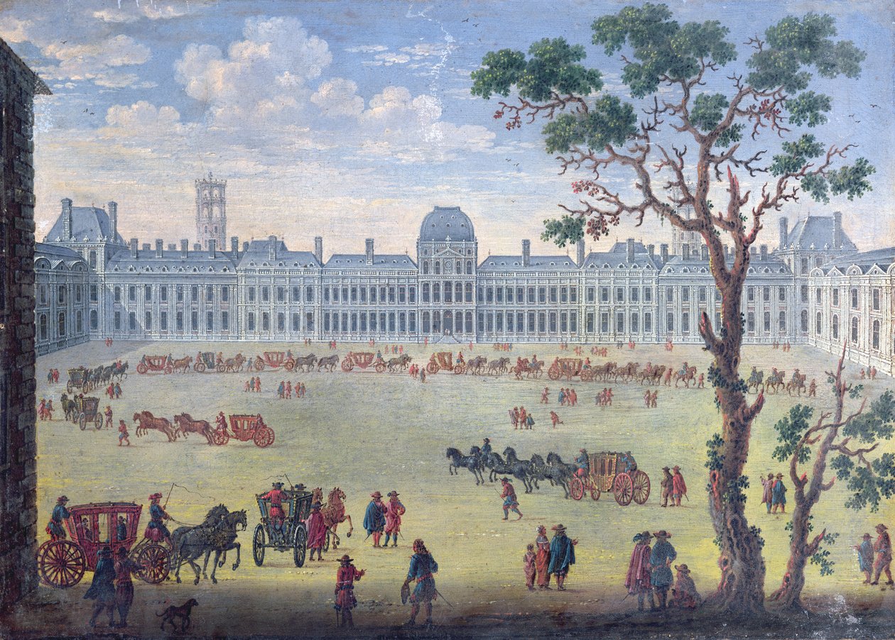 Wyimaginowany widok Tuileries autorstwa French School