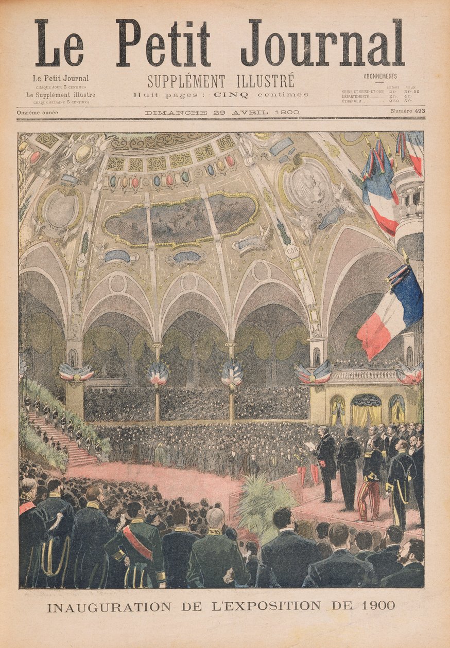 Inauguracja Wystawy Światowej 1900, Paryż, ilustracja z „Le Petit Journal”, 29 kwietnia 1900 autorstwa French School
