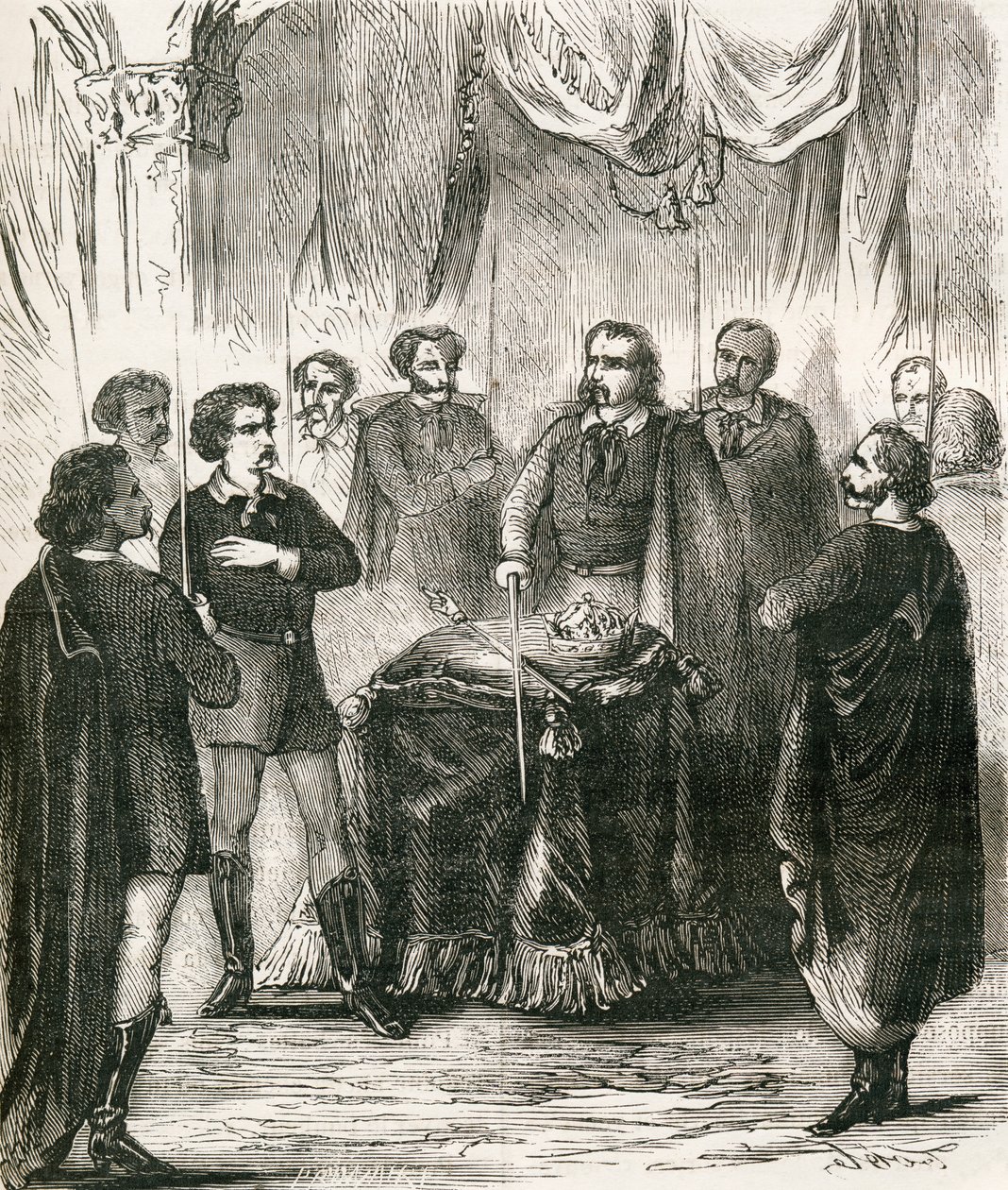 Inicjacja iluminatów z „Societes Secretes, les Francs Macons”, wydana ok. 1867 r. autorstwa French School