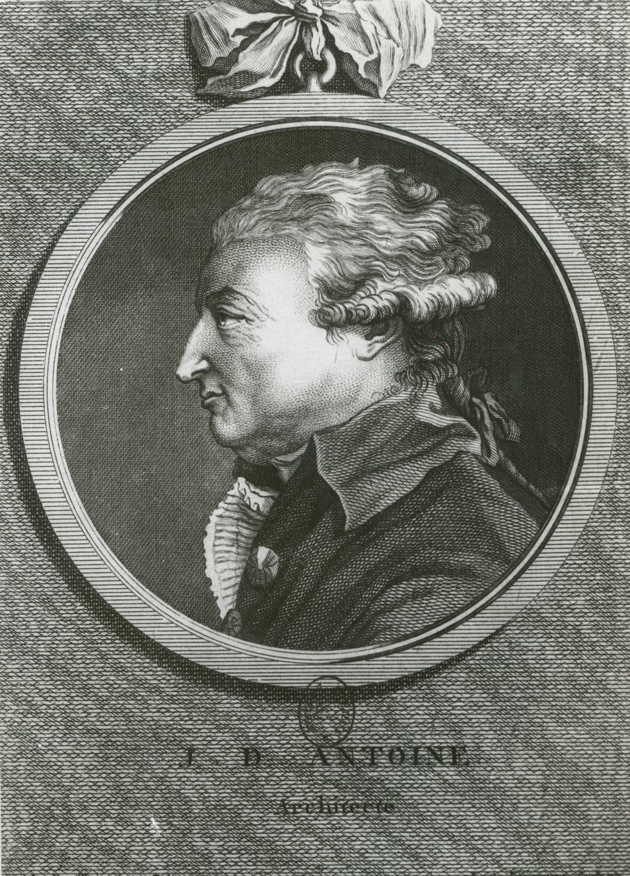 Architekt Jean Denis Antoine (1733-1801), ryty przez Louisa Simona Lemepereura (1728-1807) autorstwa French School