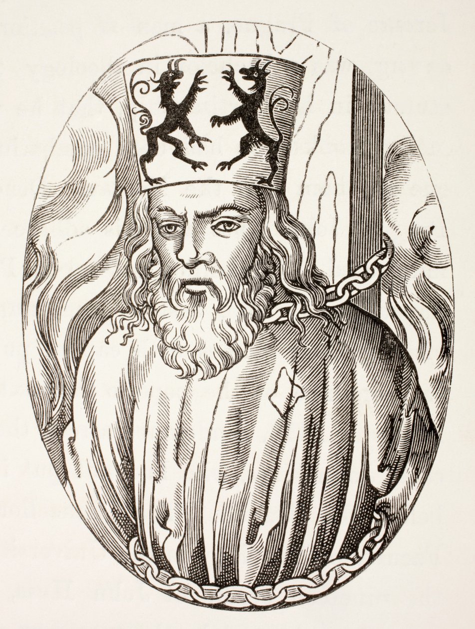 Jerome z Pragi, z książki "Military and Religious Life in Middle Ages" Paula Lacroix, wydanej w Londynie ok. 1880 r. autorstwa French School