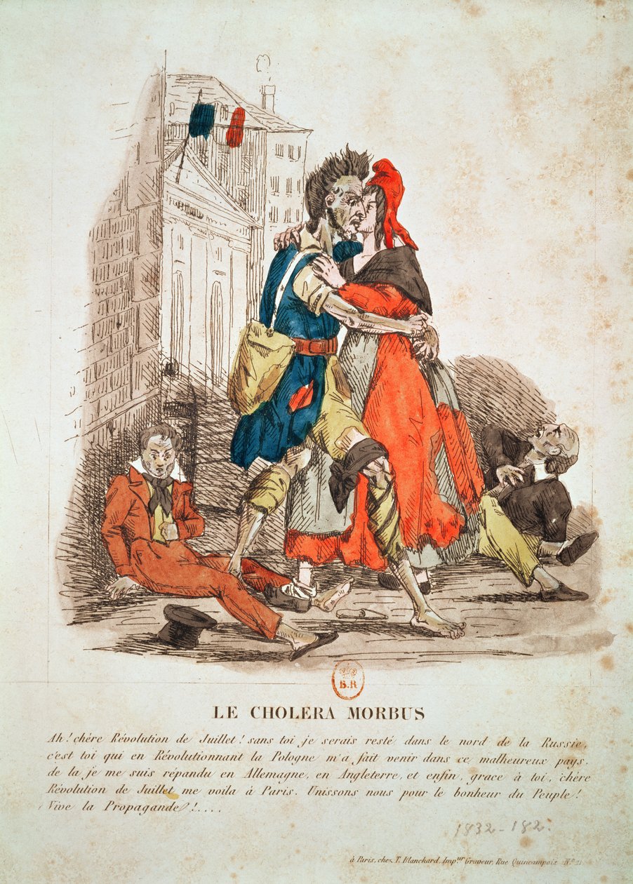 „Le Cholera Morbus”, Alegoria epidemii cholery po rewolucji 1830, c.1832 autorstwa French School