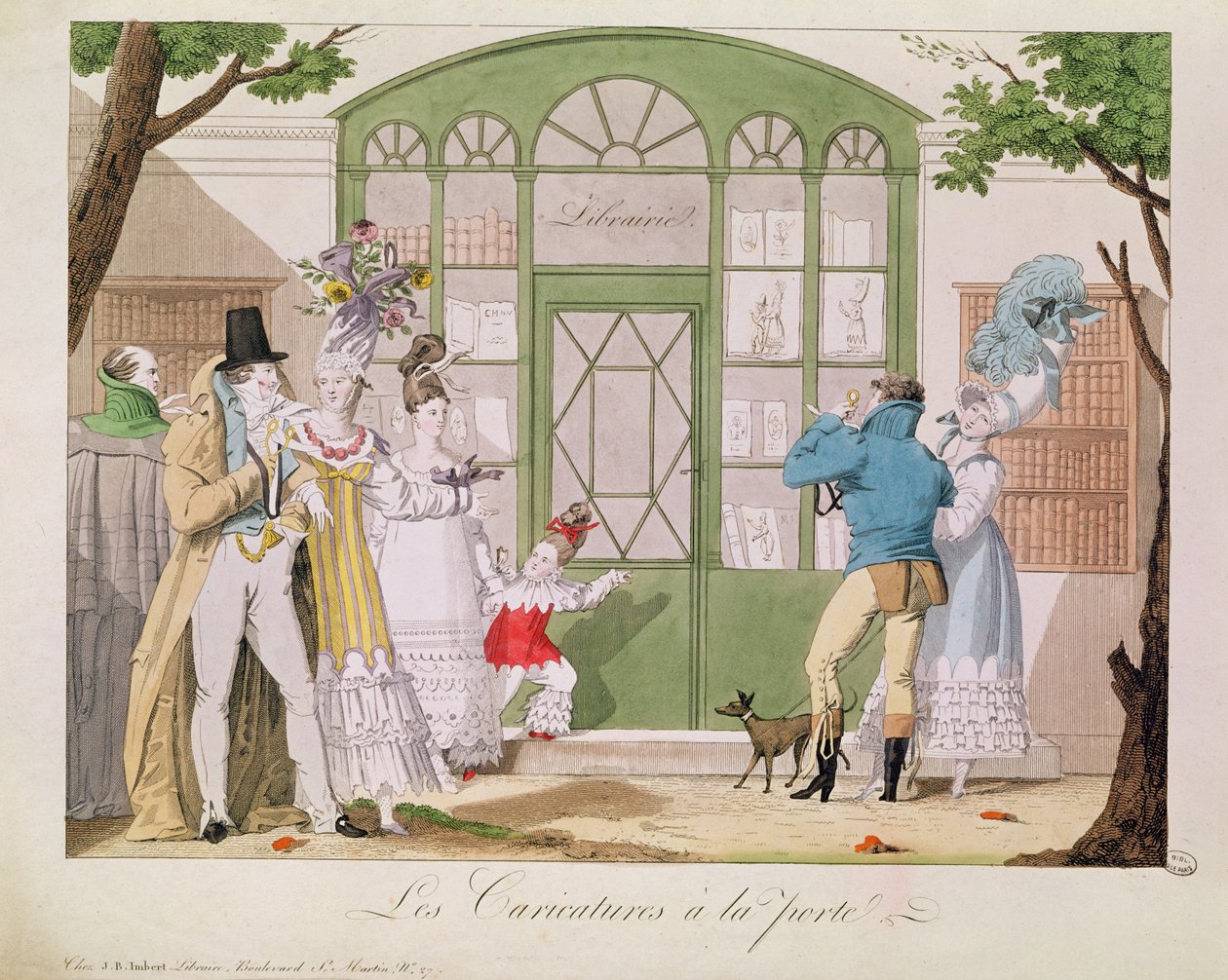 „Karykatury u drzwi”, c.1814 autorstwa French School