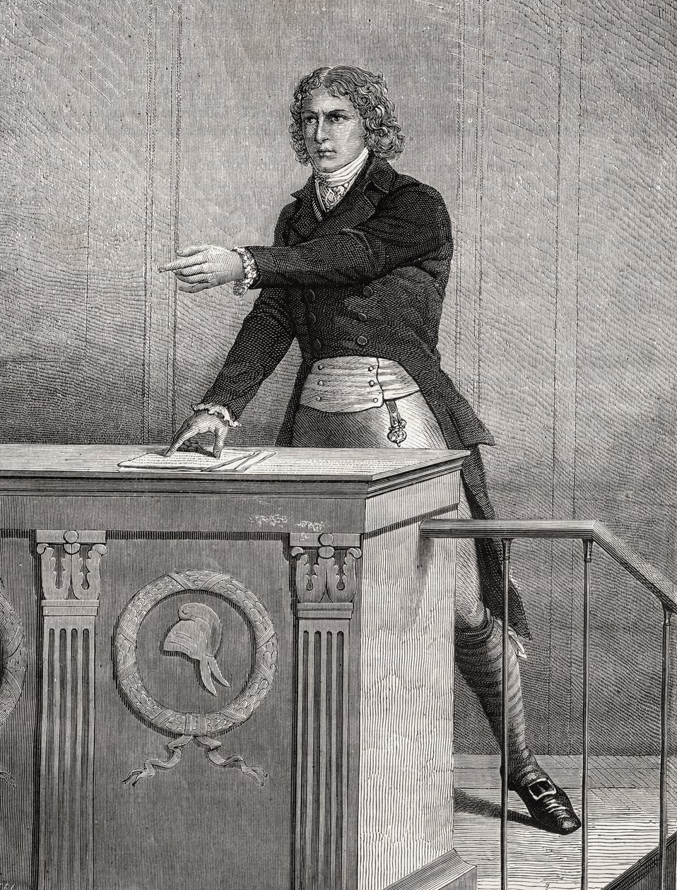 Луис Антуан де Сент Жас (1767-94) өнгөлсөн autorstwa French School