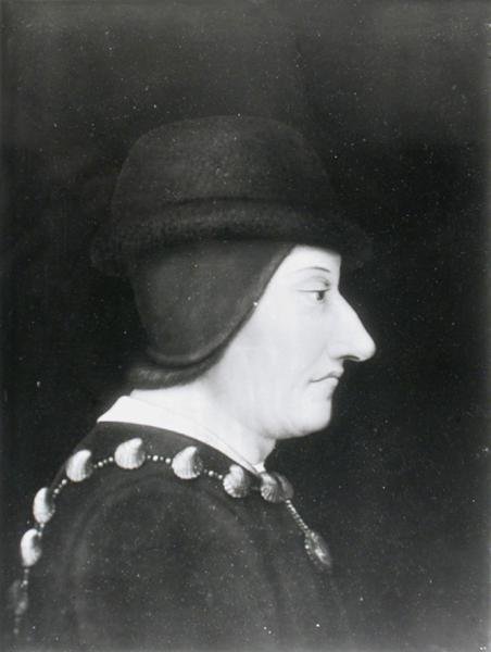 Ludwik XI (1423-83) ok. 1490 r. autorstwa French School